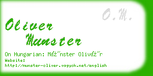 oliver munster business card